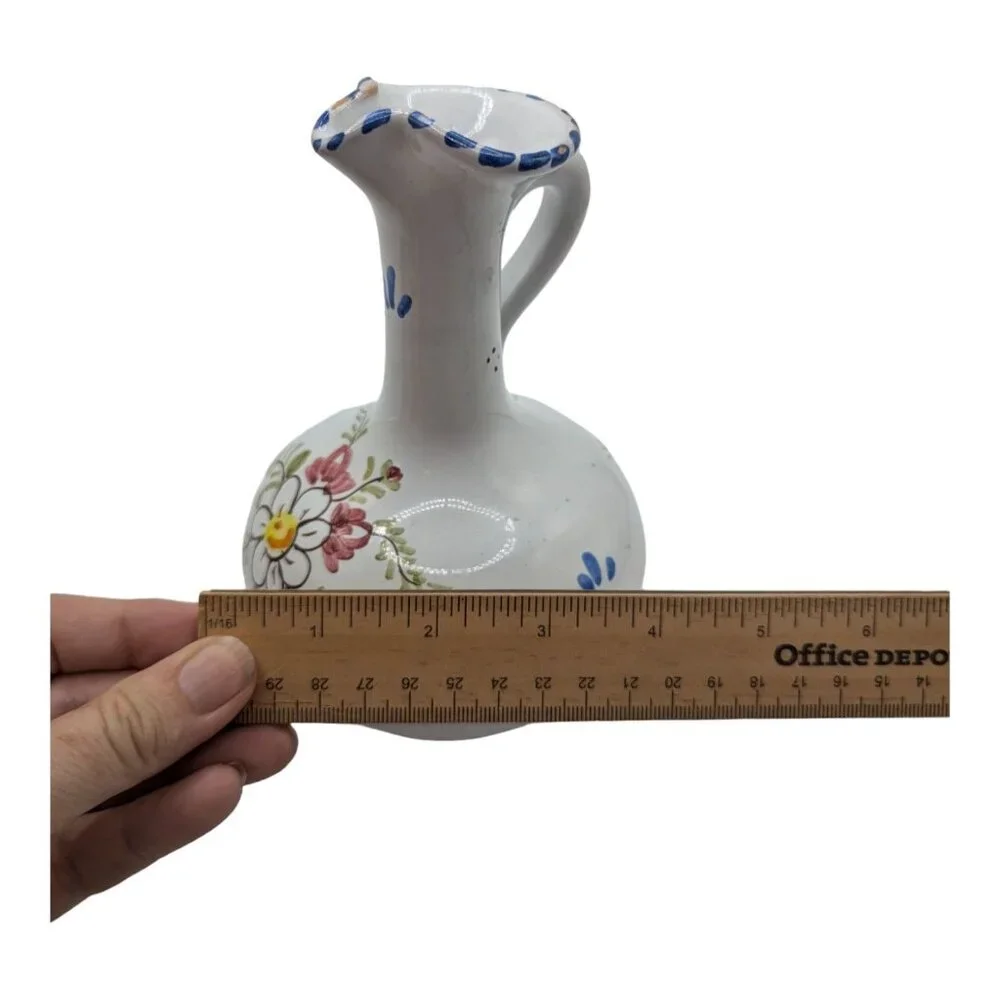 Hand-Painted Floral Ceramic Vase 7